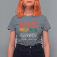 Funny Black Pride T Shirt For Women Yes I'm Mixed With Black