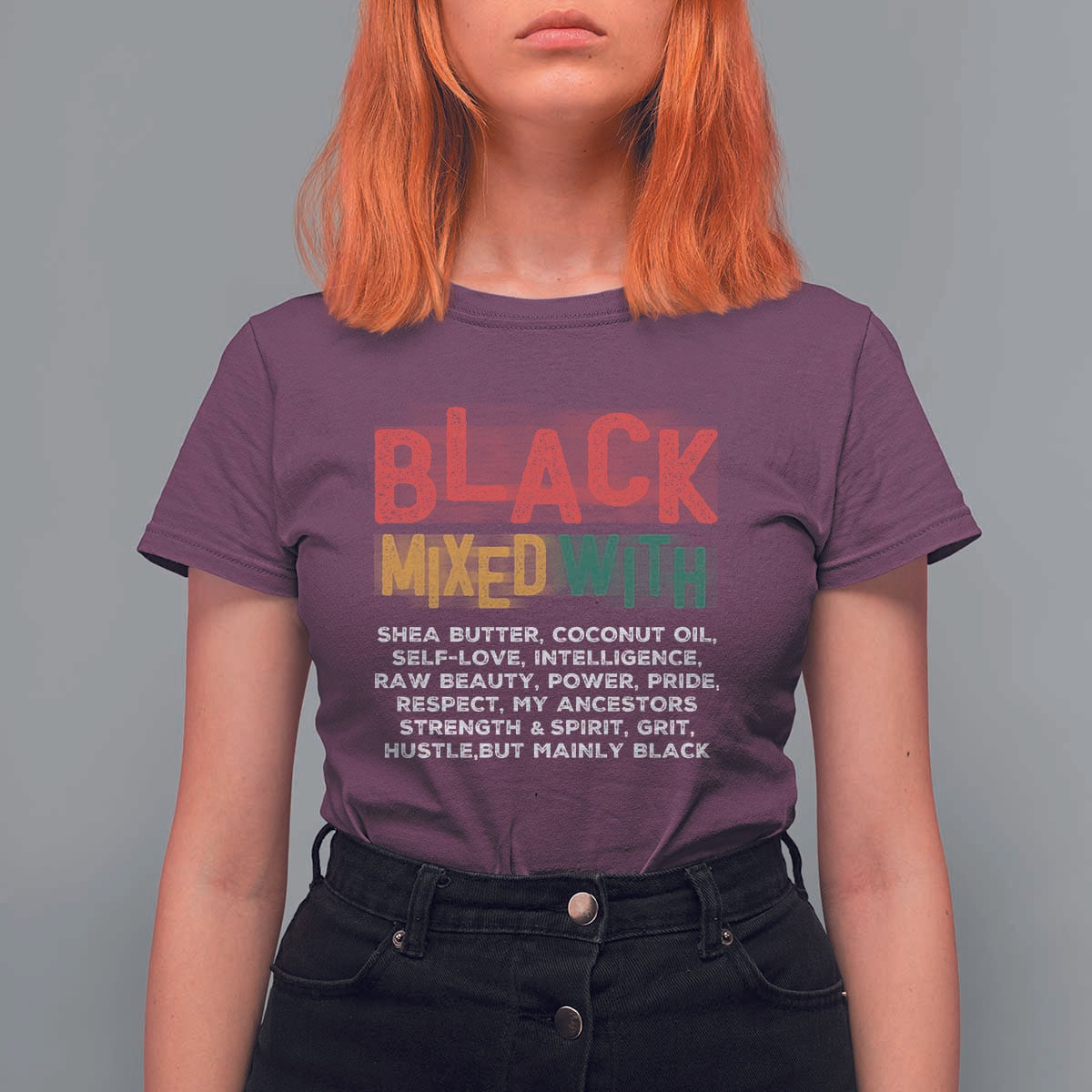 Funny Black Pride T Shirt For Women Yes I'm Mixed With Black