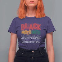 Funny Black Pride T Shirt For Women Yes I'm Mixed With Black