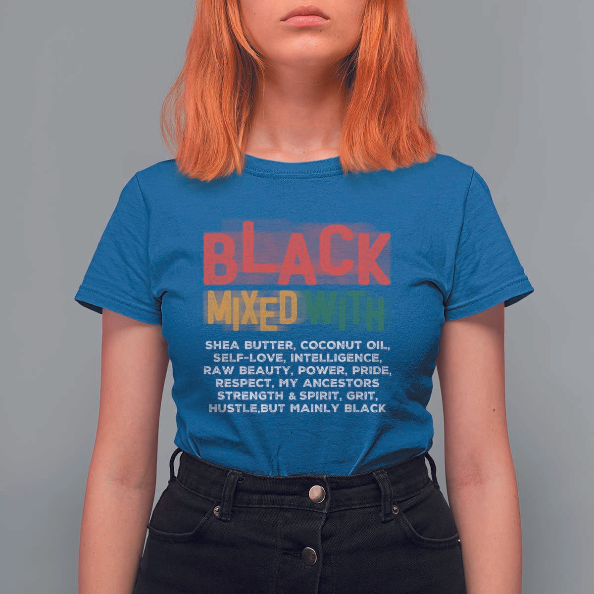Funny Black Pride T Shirt For Women Yes I'm Mixed With Black