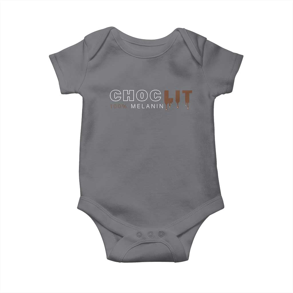 Black Pride Baby Onesie Choclit 100% Melanin African American