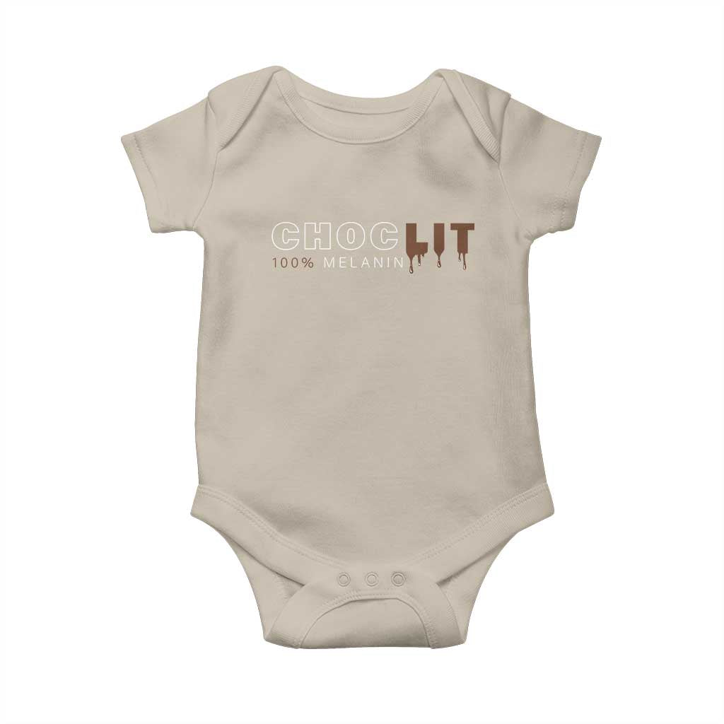 Black Pride Baby Onesie Choclit 100% Melanin African American