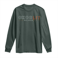 Black Pride Long Sleeve Shirt Choclit 100% Melanin African American