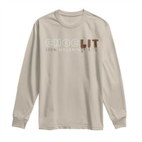 Black Pride Long Sleeve Shirt Choclit 100% Melanin African American