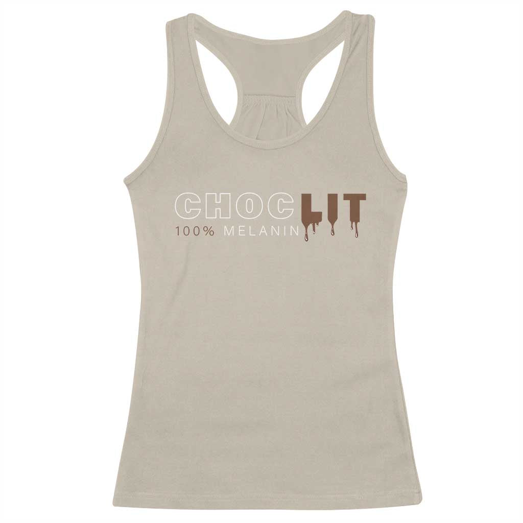 Black Pride Racerback Tank Top Choclit 100% Melanin African American