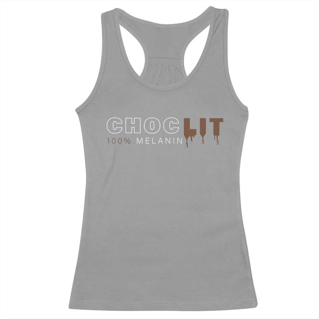 Black Pride Racerback Tank Top Choclit 100% Melanin African American