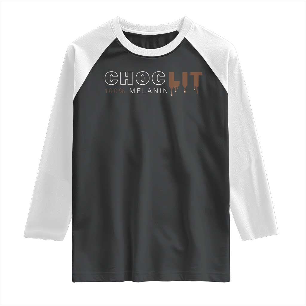 Black Pride Raglan Shirt Choclit 100% Melanin African American