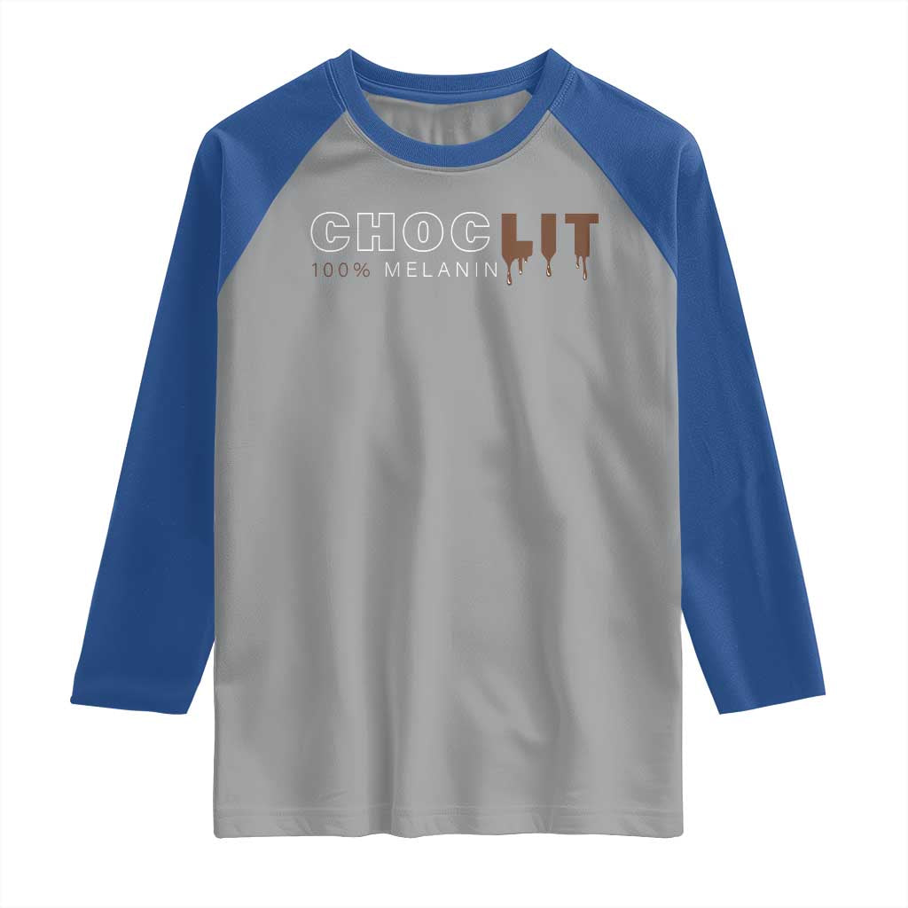 Black Pride Raglan Shirt Choclit 100% Melanin African American