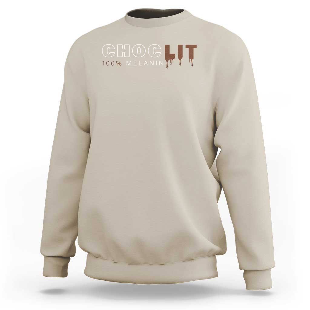 Black Pride Sweatshirt Choclit 100% Melanin African American