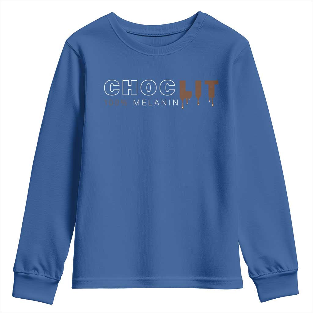 Black Pride Youth Sweatshirt Choclit 100% Melanin African American