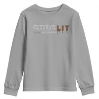 Black Pride Youth Sweatshirt Choclit 100% Melanin African American