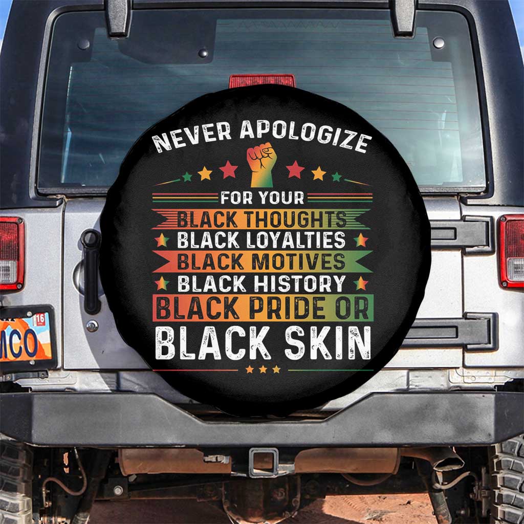 Black Pride Spare Tire Cover Never Apologize For Your Blackness Black History Month