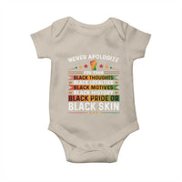 Black Pride Baby Onesie Never Apologize For Your Blackness Black History Month