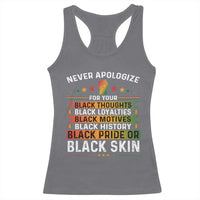 Black Pride Racerback Tank Top Never Apologize For Your Blackness Black History Month