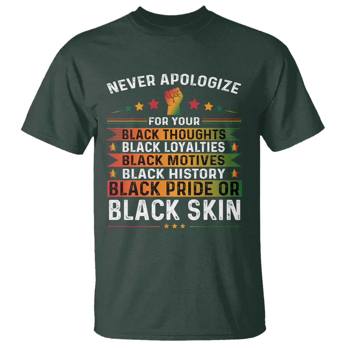 Black Pride T Shirt Never Apologize For Your Blackness Black History Month