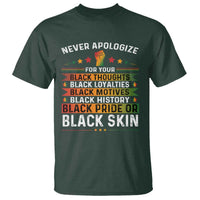 Black Pride T Shirt Never Apologize For Your Blackness Black History Month