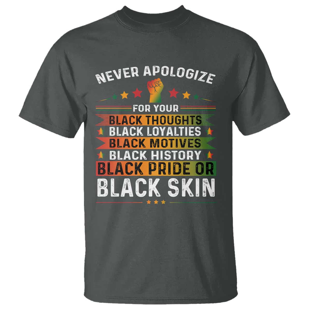 Black Pride T Shirt Never Apologize For Your Blackness Black History Month