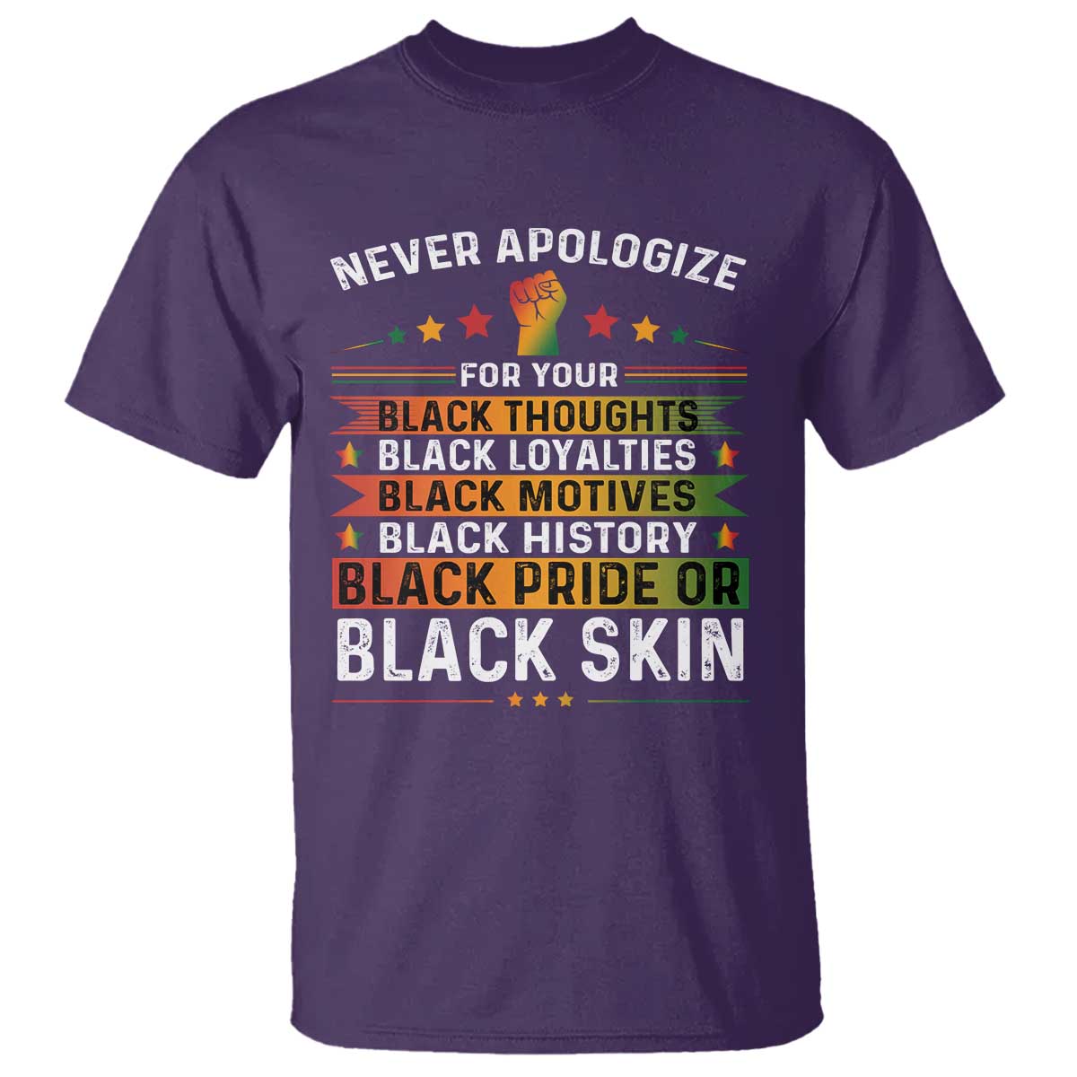 Black Pride T Shirt Never Apologize For Your Blackness Black History Month