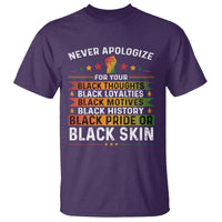 Black Pride T Shirt Never Apologize For Your Blackness Black History Month