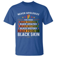 Black Pride T Shirt Never Apologize For Your Blackness Black History Month