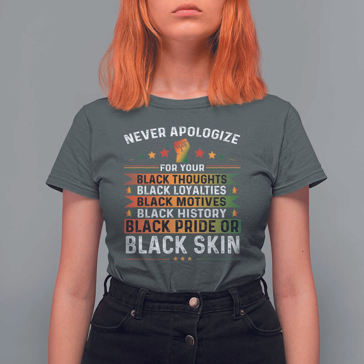 Black Pride T Shirt For Women Never Apologize For Your Blackness Black History Month