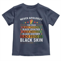 Black Pride Toddler T Shirt Never Apologize For Your Blackness Black History Month