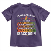 Black Pride Toddler T Shirt Never Apologize For Your Blackness Black History Month