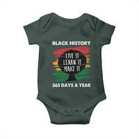 Black History Inspirational Baby Onesie Live It Learn It Make It