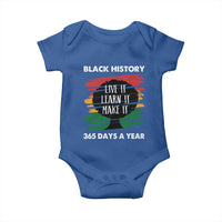 Black History Inspirational Baby Onesie Live It Learn It Make It