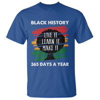 Black History Inspirational T Shirt Live It Learn It Make It