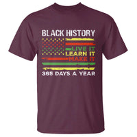 Black History Month T Shirt Live It Learn It Make It African American