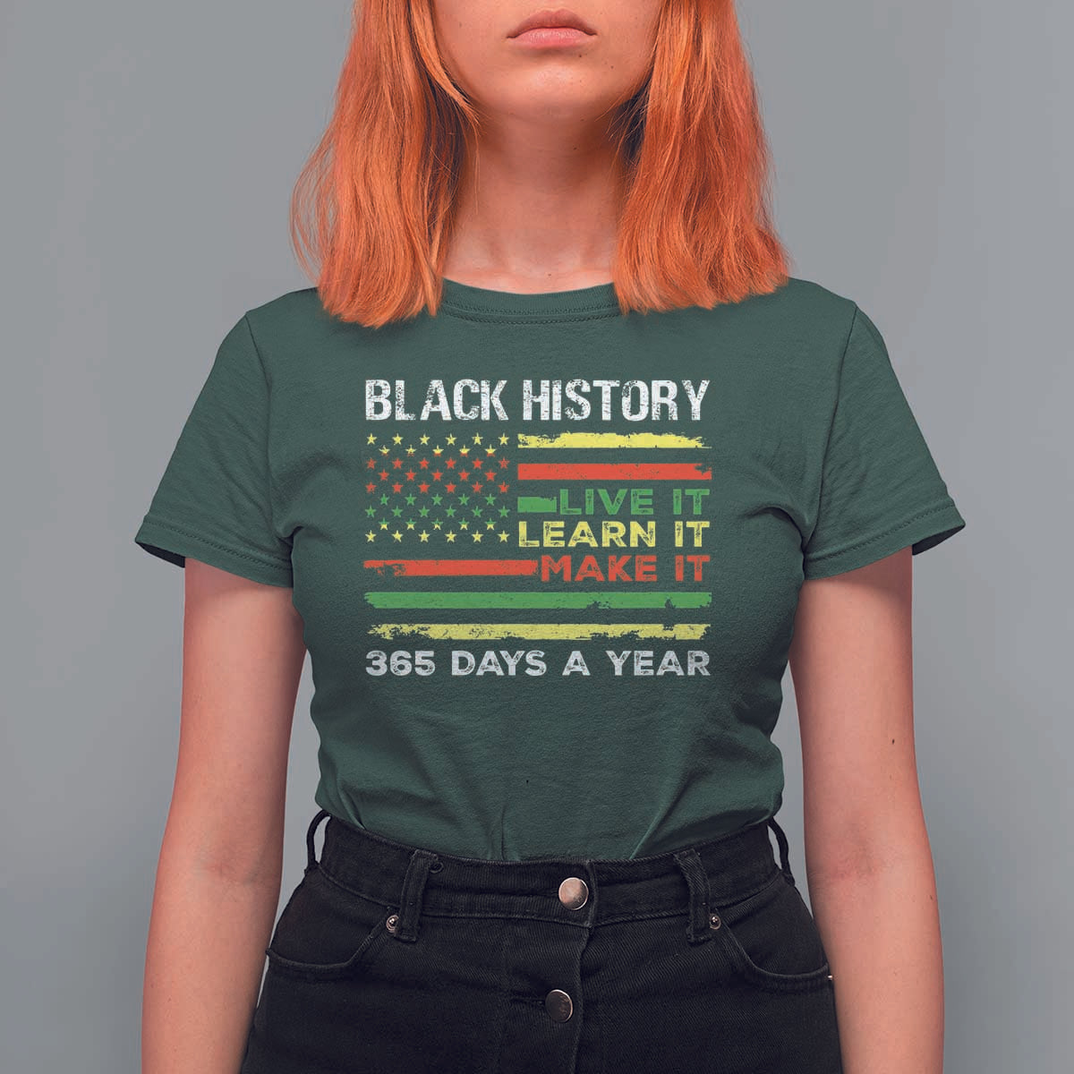 Black History Month T Shirt For Women Live It Learn It Make It African American
