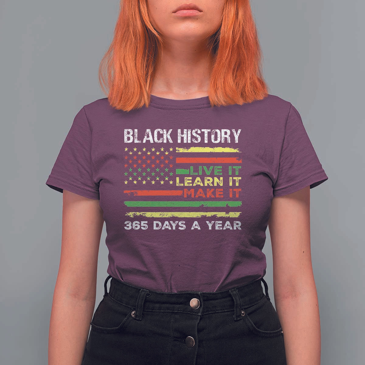 Black History Month T Shirt For Women Live It Learn It Make It African American