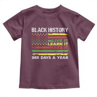 Black History Month Toddler T Shirt Live It Learn It Make It African American