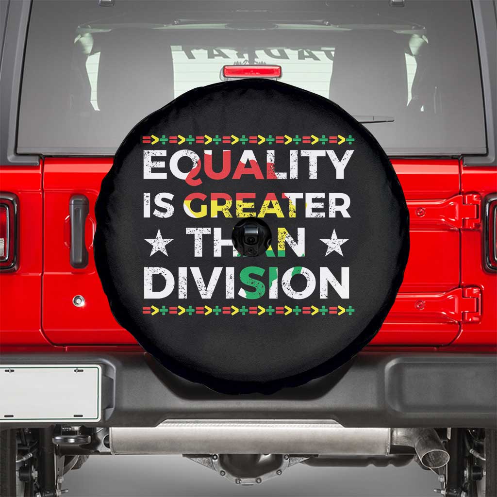 Black History Month Spare Tire Cover Equality Is Greater Than Division