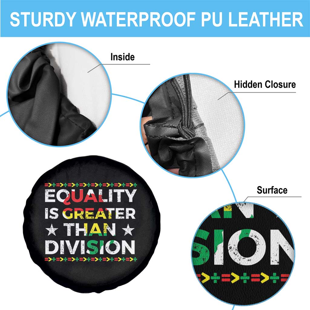 Black History Month Spare Tire Cover Equality Is Greater Than Division