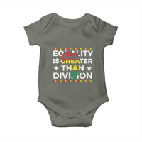 Black History Month Baby Onesie Equality Is Greater Than Division
