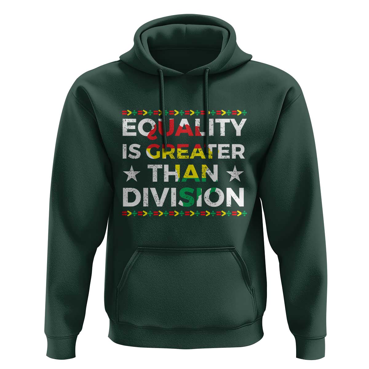 Black History Month Hoodie Equality Is Greater Than Division