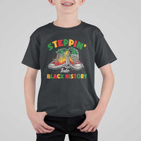 Stepping Into Black History Month T Shirt For Kid