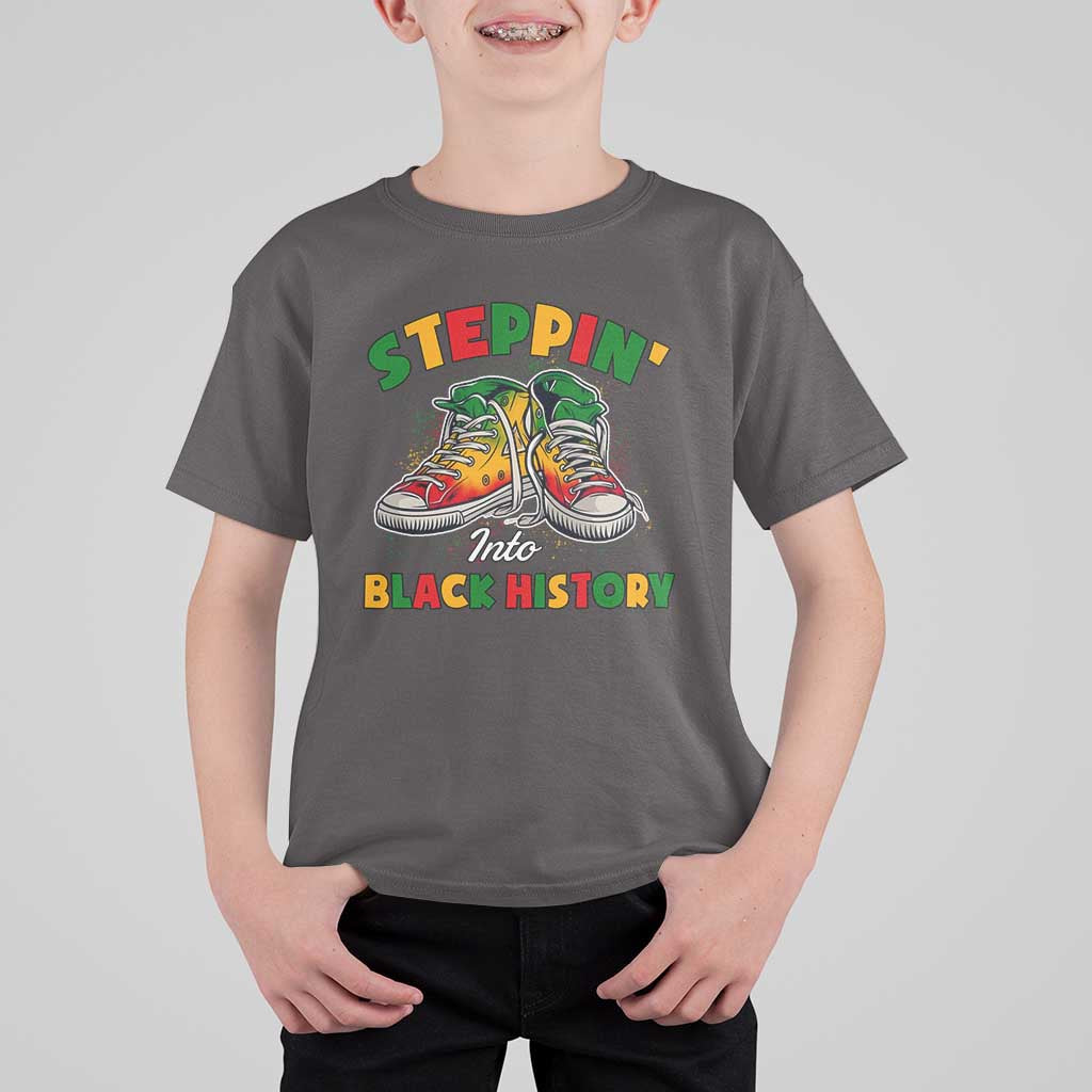 Stepping Into Black History Month T Shirt For Kid