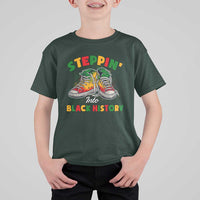 Stepping Into Black History Month T Shirt For Kid