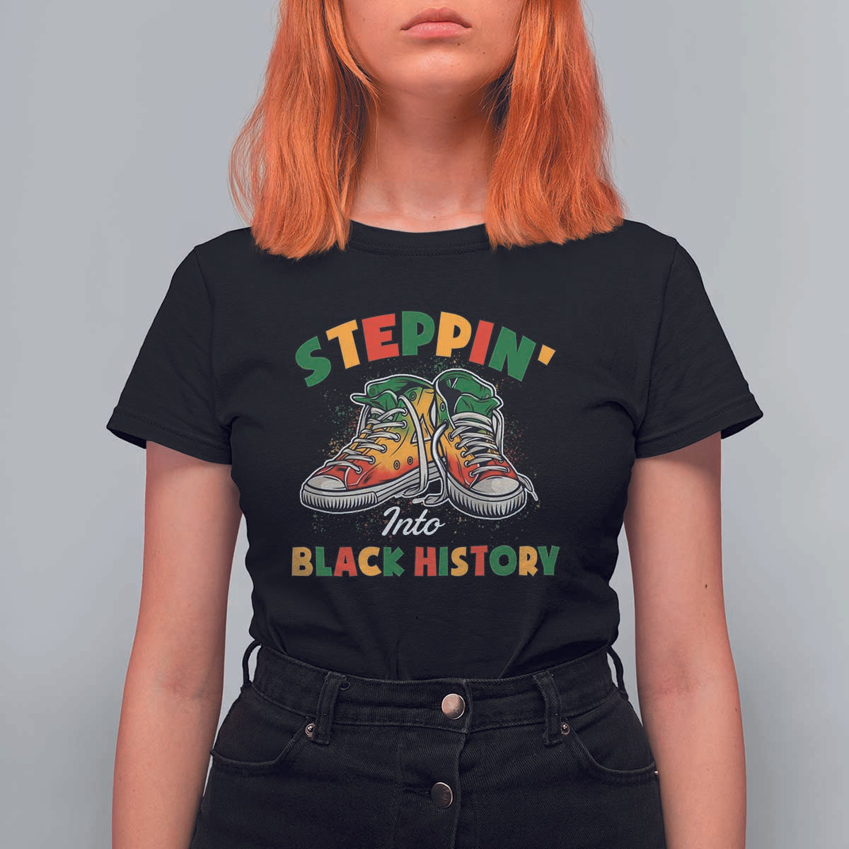 Stepping Into Black History Month T Shirt For Women