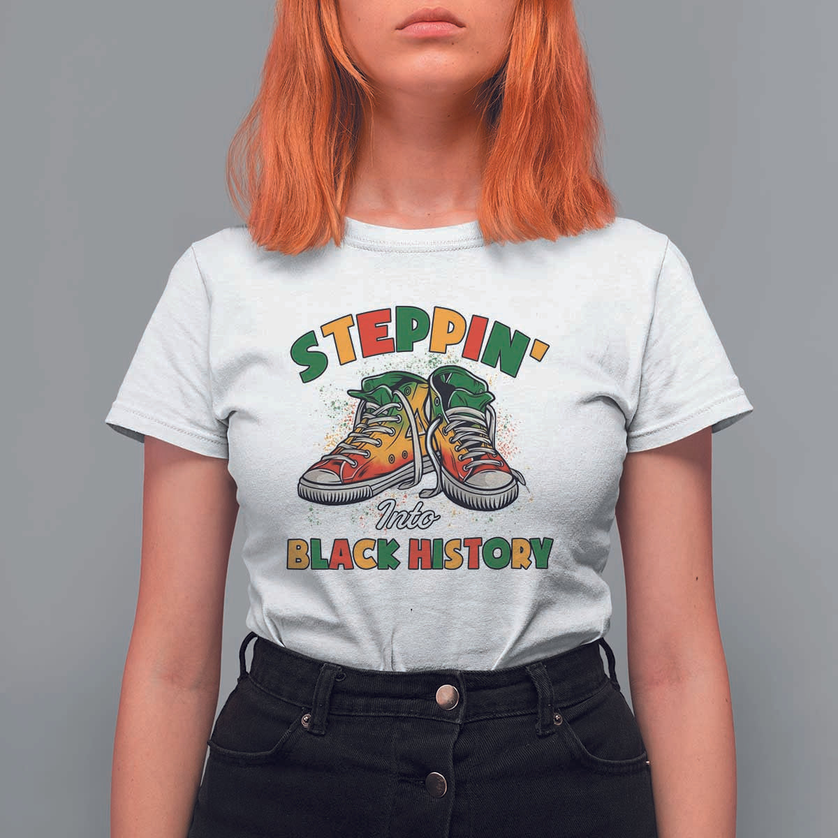 Stepping Into Black History Month T Shirt For Women