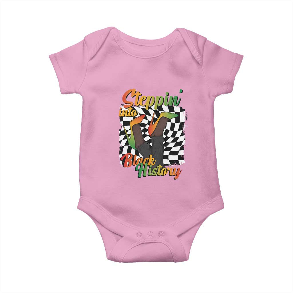 Stepping Into Black History Month Baby Onesie African American Women Melanin Pride