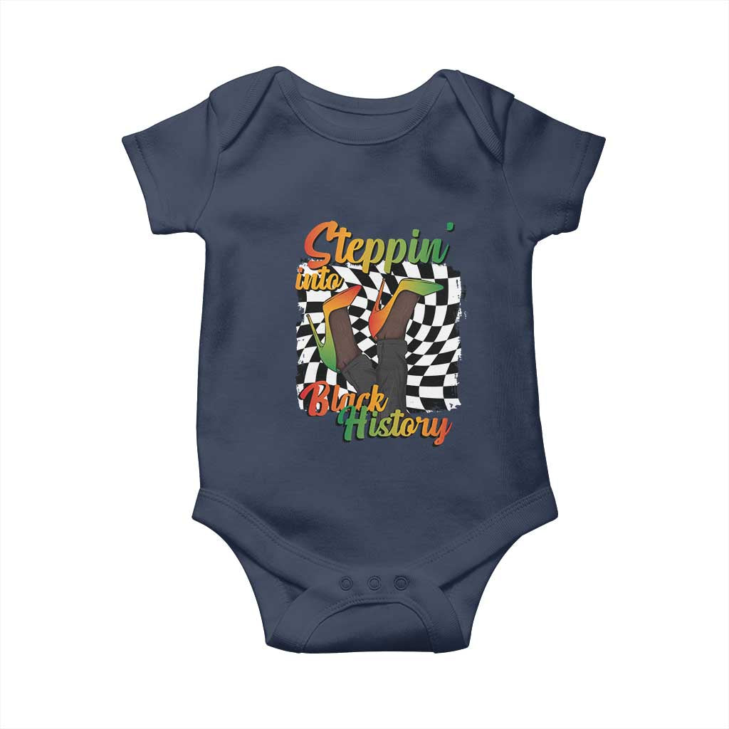 Stepping Into Black History Month Baby Onesie African American Women Melanin Pride