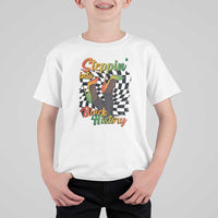 Stepping Into Black History Month T Shirt For Kid African American Women Melanin Pride