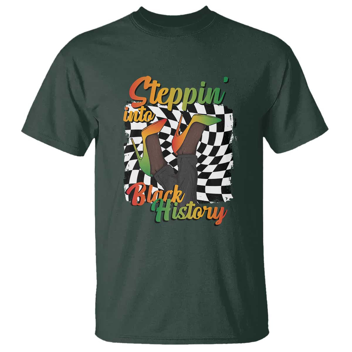Stepping Into Black History Month T Shirt African American Women Melanin Pride