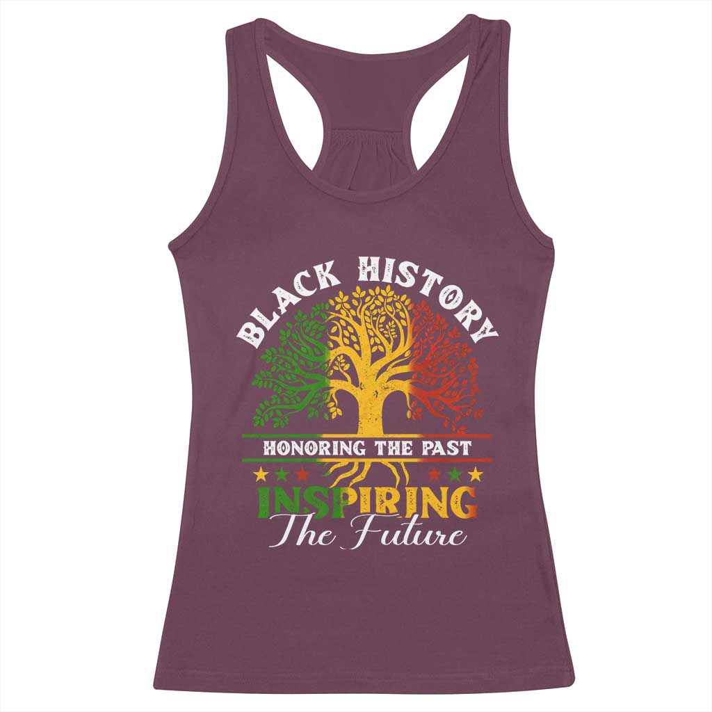 Black History Racerback Tank Top Honoring The Past Inspiring The Future