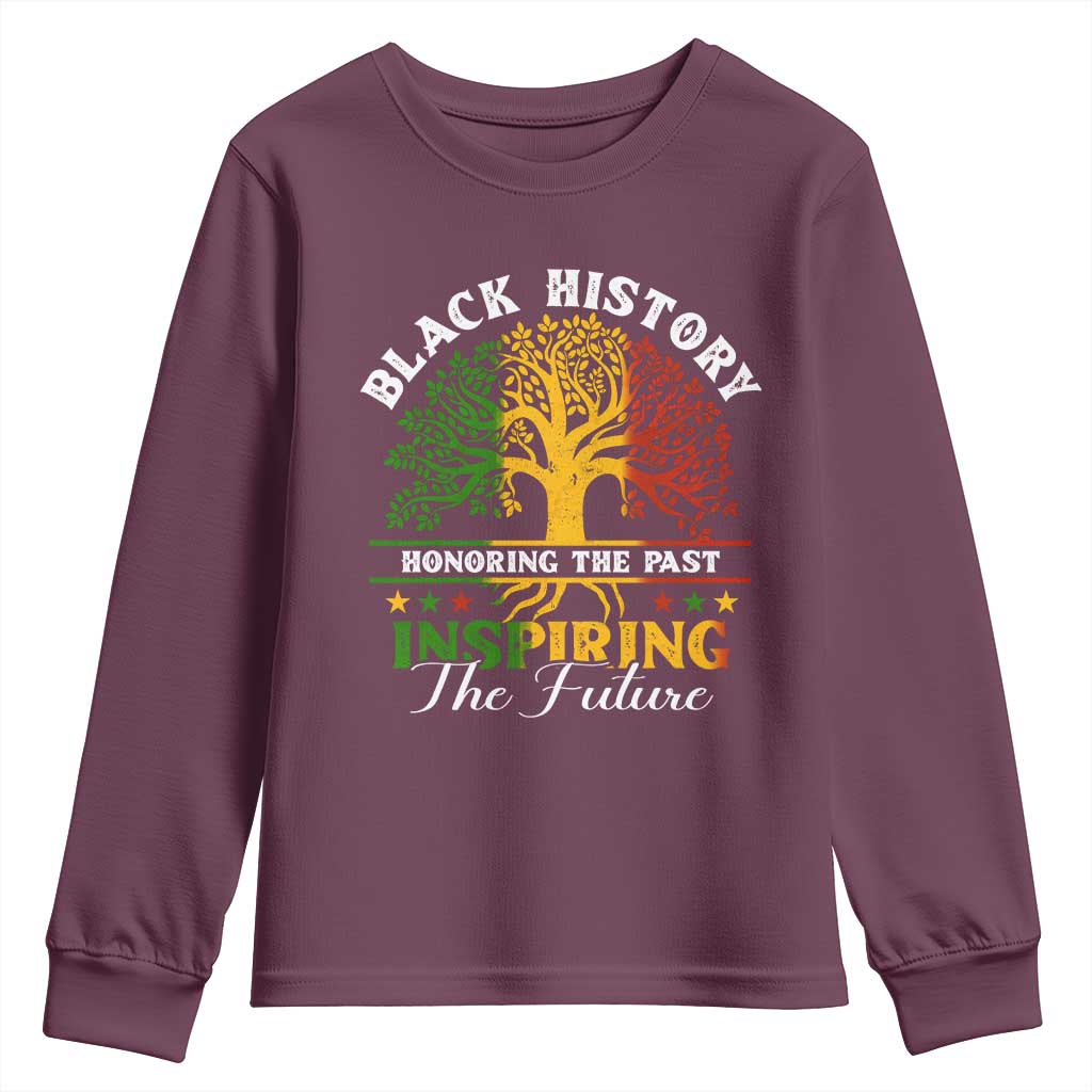 Black History Youth Sweatshirt Honoring The Past Inspiring The Future