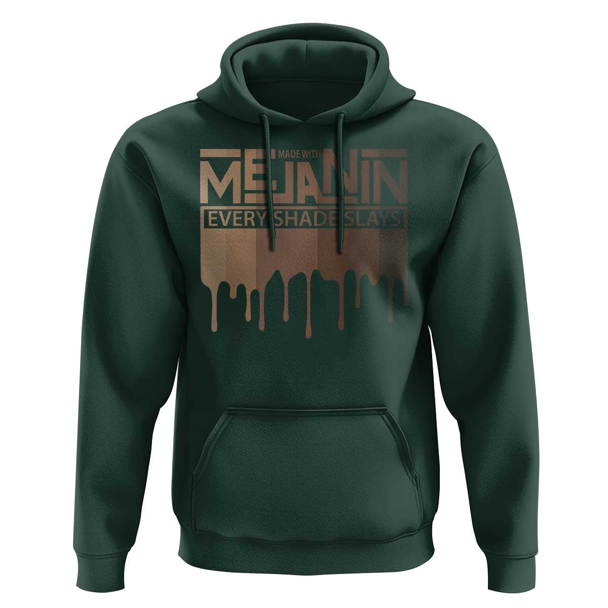 Melanin African Pride Hoodie Made With Melanin Every Shade Slays